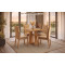 Mesa de Jantar Rubi 90x90cm S/ Vidro - Cinamomo + 4 Cadeiras Amsterdã Veludo - Bege