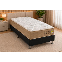 Colchão Orion Firm Solteiro 22Cmx1,88Mx88Cm + Base Solteiro (88x188x23) Courino - Preto