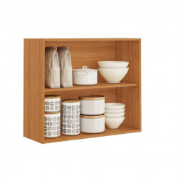 Armário Aéreo 80cm c/ 2 Portas Napoles - Cinamomo/Grafite Intenso