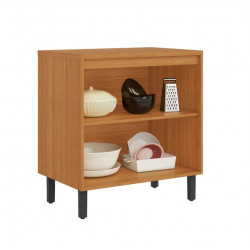 Balcão c/ 2 portas 80cm Napoles - Cinamomo/Grafite Intenso