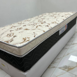 Colchão De Molas Ensacadas Solteiro Livina 30x188x88 c/ Base Solteiro (88x188x23) Courino - Branco