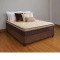 Colchão Prada Casal com Molas Ensacadas 32x188x138cm + Base Baú Carioca Casal Courino - Marrom