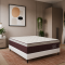 Colchão Prada Casal com Molas Ensacadas 32x188x138cm + Base Cama Box Casal Courino - Branco