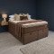 Colchão Prada Queen com Molas Ensacadas 32x198x158cm + Base Box Queen Bau Bipartido - 158 - Marrom