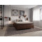 Colchão Prada Queen com Molas Ensacadas 32x198x158cm + Base Box Queen Bipartido Courino - Marrom