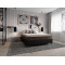 Colchão Prada Queen com Molas Ensacadas 32x198x158cm + Base Box Queen Bipartido Courino - Preto
