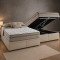 Colchão Due Queen com Molas Ensacadas 26x158x198cm + Base Box Queen Bau Bipartido - 158 - Bege
