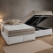 Colchão Due Queen com Molas Ensacadas 26x158x198cm + Base Box Queen Bau Bipartido - 158 - Branco