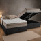Colchão Due Queen com Molas Ensacadas 26x158x198cm + Base Box Queen Bau Bipartido - 158 - Preto