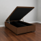 Base Box Casal Bau Bipartido Courino - 138 - Marrom