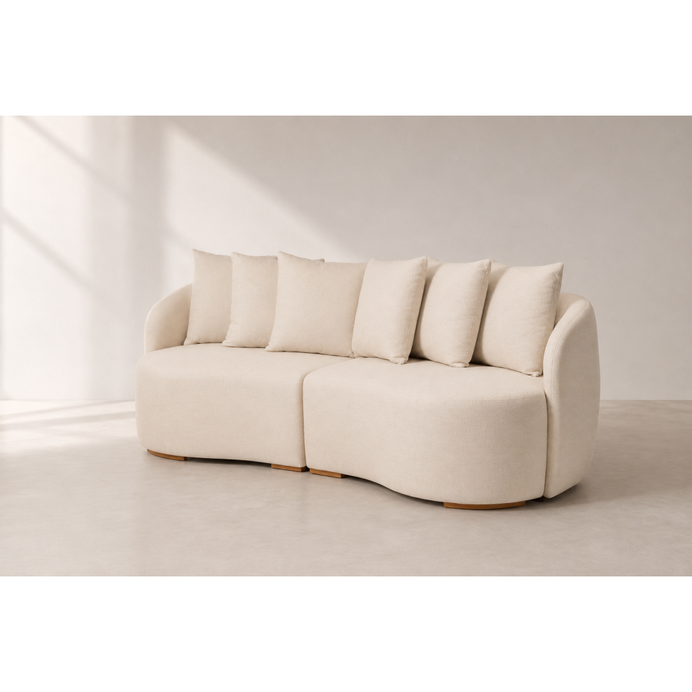 Sofá Orgânico 910 2x2 Lugares - Linho Milano