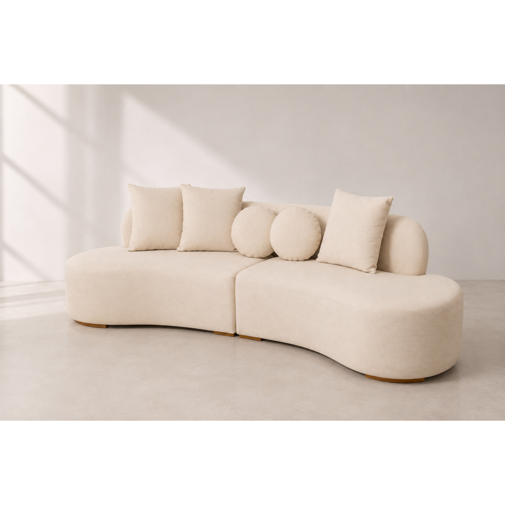 Sofá Orgânico 940 2x2 Lugares - Linho Milano