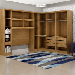 Guarda Roupa Modulado Rizon 005 Casal 6 Peças Novo Horizonte - Cinamomo/Off White