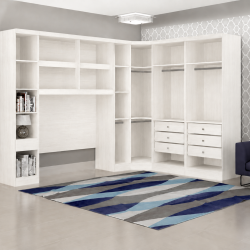 Guarda Roupa Modulado Rizon 005 Casal 6 Peças Novo Horizonte - Branco