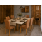 Mesa de Jantar Rubi 160x90cm Com Tampo de Vidro - Cinamomo/Off White + 6 Cadeiras Julia - Veludo Terracota