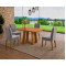 Mesa de Jantar Rubi 120x80cm S/ Vidro - Cinamomo + 4 Cadeiras Julia - Veludo Cinza