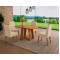 Mesa de Jantar Rubi 120x80cm S/ Vidro - Cinamomo + 4 Cadeiras Julia - Veludo Bege