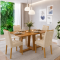 Mesa de Jantar Rubi 160x90cm S/ Vidro - Cinamomo + 4 Cadeiras Julia - Veludo Bege
