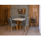 Mesa de Jantar Rubi 90x90cm Com Tampo de Vidro - Cinamomo + 4 Cadeiras Julia - Veludo Prata