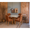 Mesa de Jantar Rubi 90x90cm Com Tampo de Vidro - Cinamomo + 4 Cadeiras Julia - Veludo Terracota