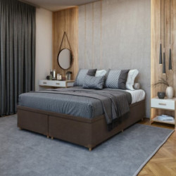 Base Box QUEEN Bau Bipartido - 158 - Marrom