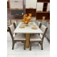 Mesa de Jantar Magic 1.20x0.80 com 4 Cadeiras Sol - Mel/Blonde Linho Bronze