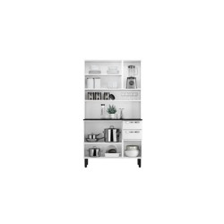 Kit de Cozinha Compacta  6 Portas 2 Gavetas Pratika - Branco  Kit de Cozinha Compacta  6 Portas 2 Gavetas Pratika - Branco