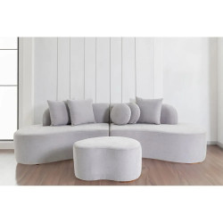 Sofá Orgânico 910 2x2 Lugares + Assento decorativo 910 - Linho Firenze