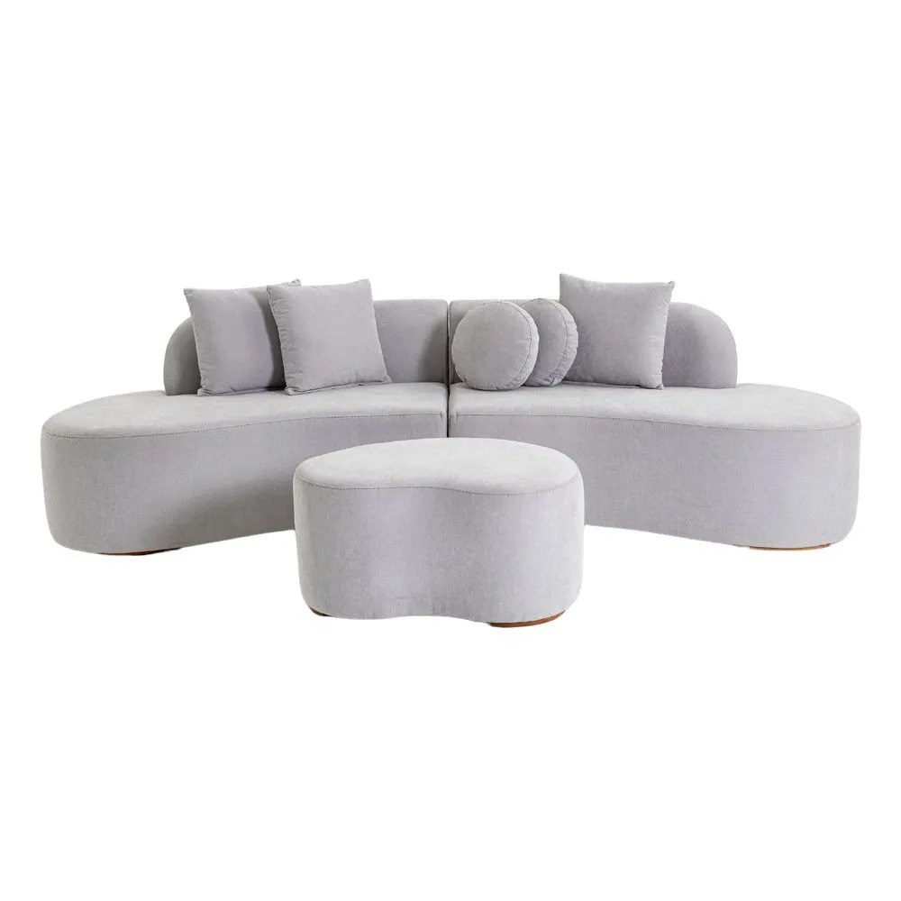 Sofá Orgânico 910 2x2 Lugares + Assento decorativo 910 - Linho Firenze