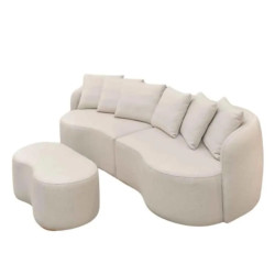 Sofá Orgânico 910 2x2 Lugares + Assento decorativo 910 - Linho Milano