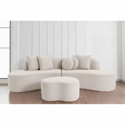 Sofá Orgânico 910 2x2 Lugares + Assento decorativo 910 - Linho Milano