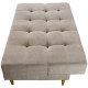 Sofá Cama 3 Lugares Dallas - Veludo Bege