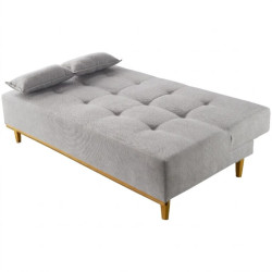 Sofá Cama 3 Lugares Dallas - Veludo Cinza