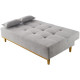 Sofá Cama 3 Lugares Dallas - Veludo Cinza