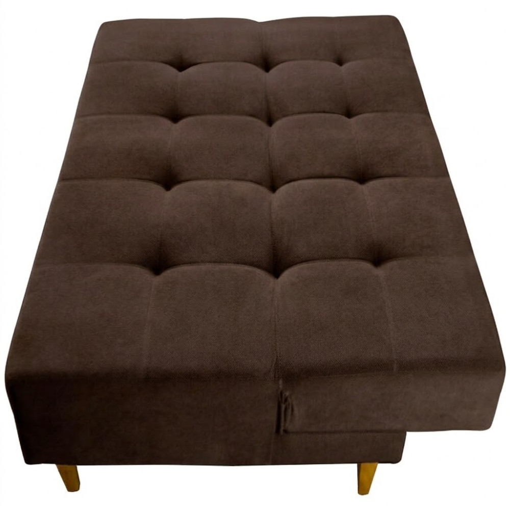 Sofá Cama 3 Lugares Dallas - Veludo Marrom