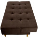 Sofá Cama 3 Lugares Dallas - Veludo Marrom
