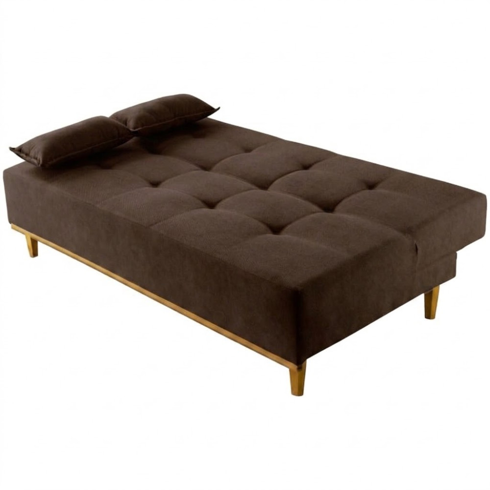 Sofá Cama 3 Lugares Dallas - Veludo Marrom