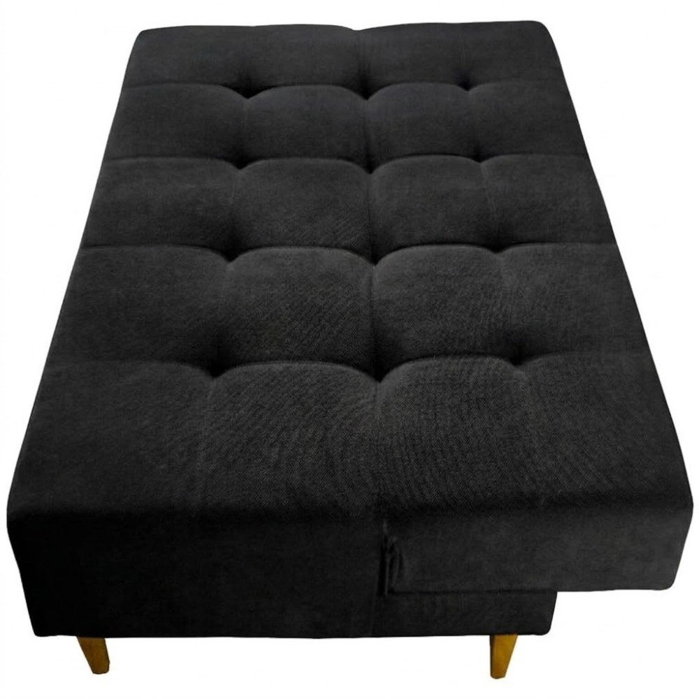 Sofá Cama 3 Lugares Dallas - Veludo Preto