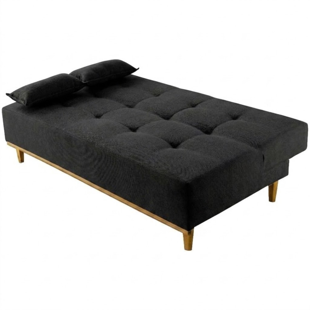 Sofá Cama 3 Lugares Dallas - Veludo Preto