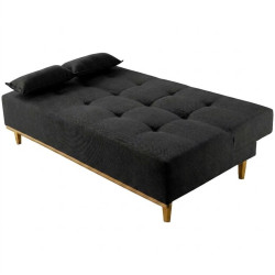 Sofá Cama 3 Lugares Dallas - Veludo Preto