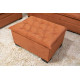 Conjunto de Sofá França 2 e 3 Lugares com Puff – Tecido Veludo – Terracota
