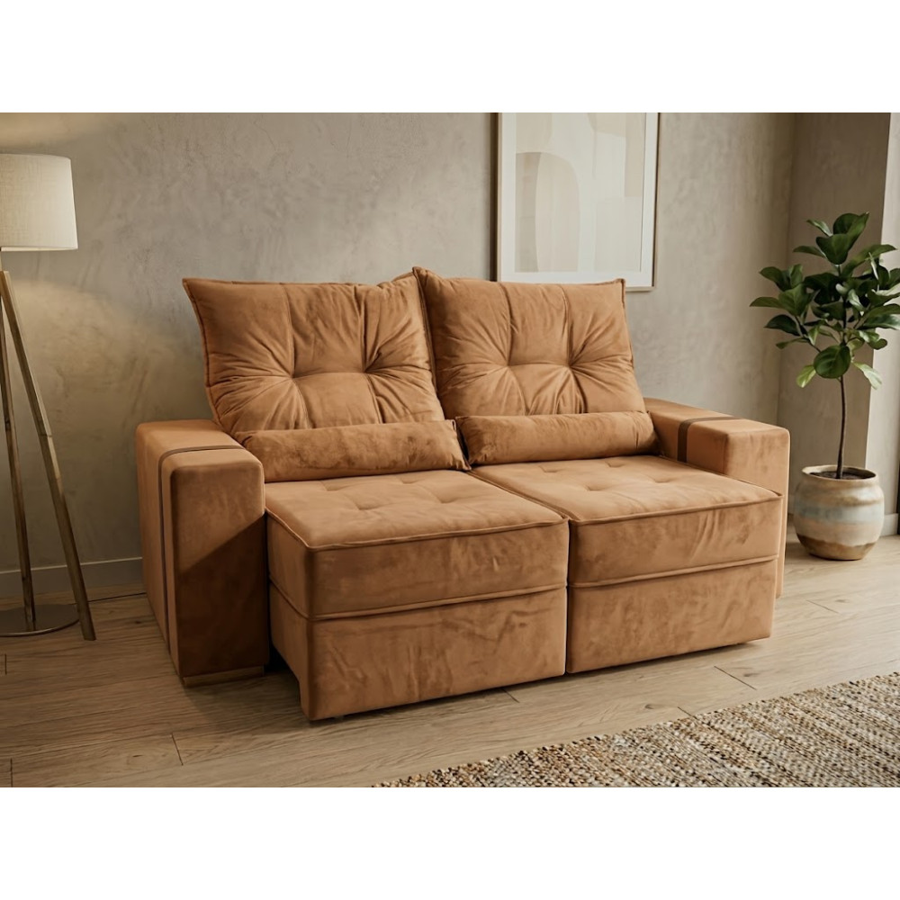 Sofá Retrátil e Reclinável Junior 2m - Terracota
