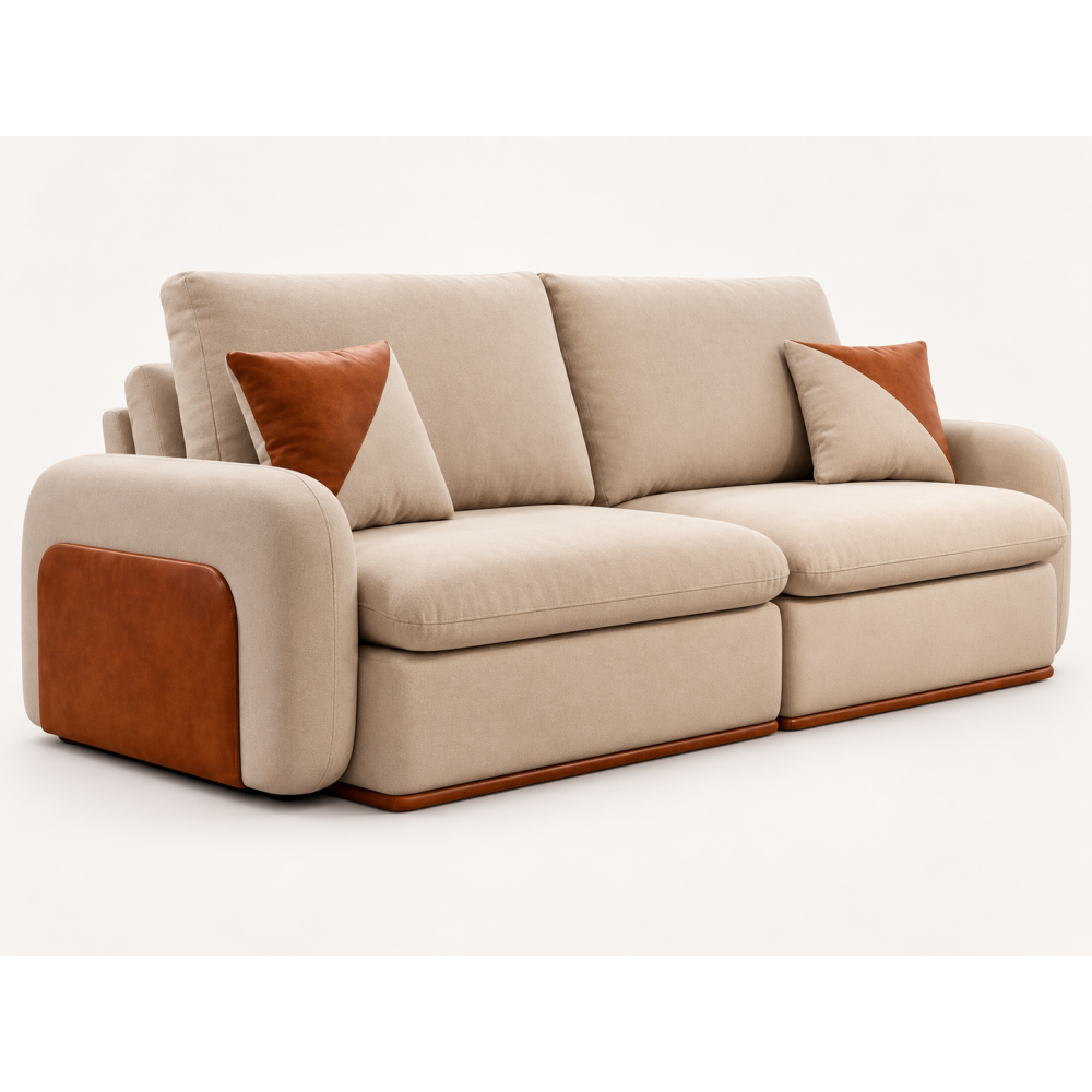 Sofá Cama Pérola 2,30m - Bege